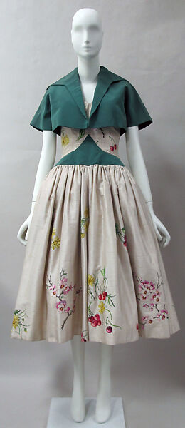 Ensemble, Emilio Schuberth (Italian, 1904–1972), silk, metal, Italian