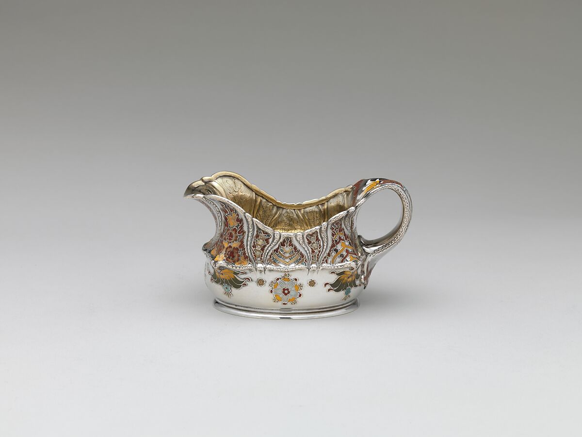 Tea Service, Tiffany &amp; Co. (1837–present), Silver, silver-gilt, enamel and ivory, American