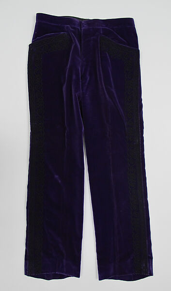 Trousers, House of Dior (French, founded 1946), silk, synthetic, metal, French 