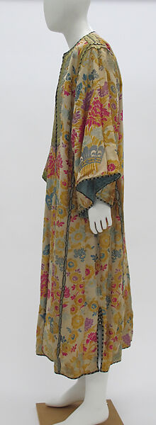 Caftan, silk, linen, metal, Moroccan