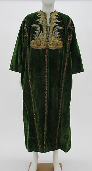 Robe, silk, metal, cotton, American 