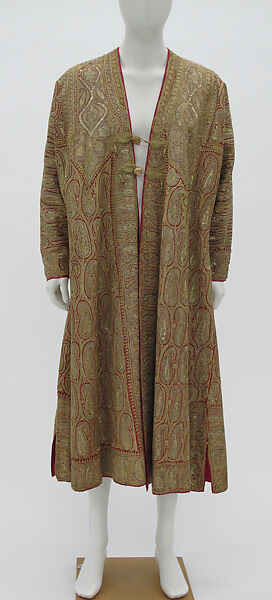 Robe, silk, cotton, metal, American 