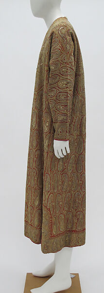 Robe, silk, cotton, metal, American