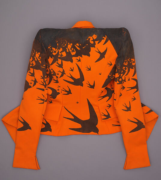Jacket, Alexander McQueen (British, founded 1992), wool, silk, plastic, British