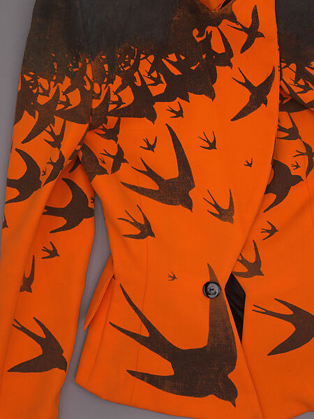 Jacket, Alexander McQueen (British, founded 1992), wool, silk, plastic, British