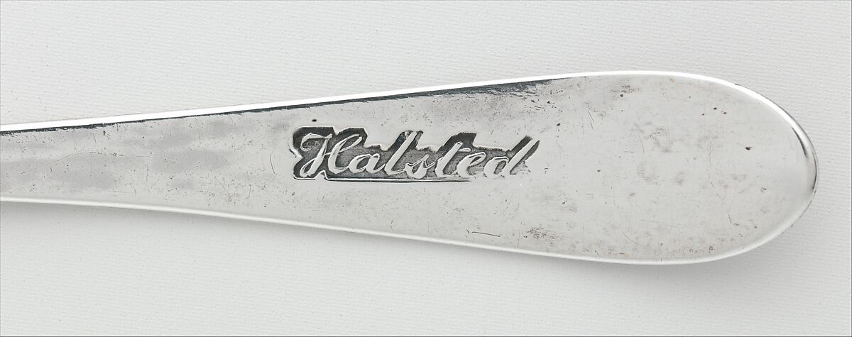 Salt Spoon, Benjamin Halsted (1734–1817), Silver, American