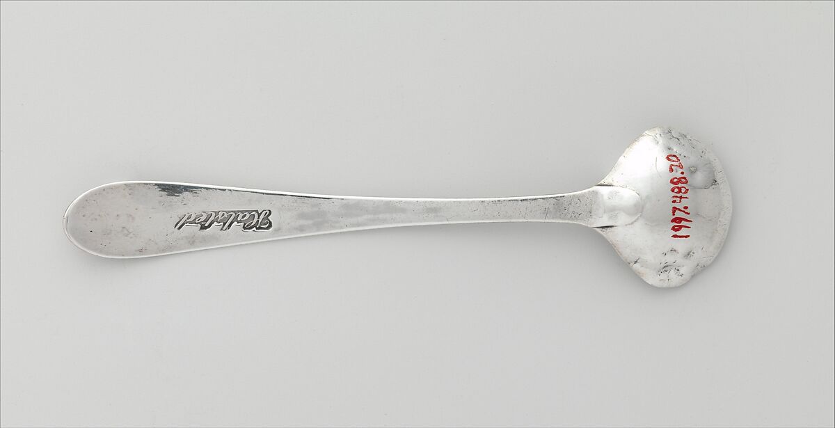 Salt Spoon, Benjamin Halsted (1734–1817), Silver, American