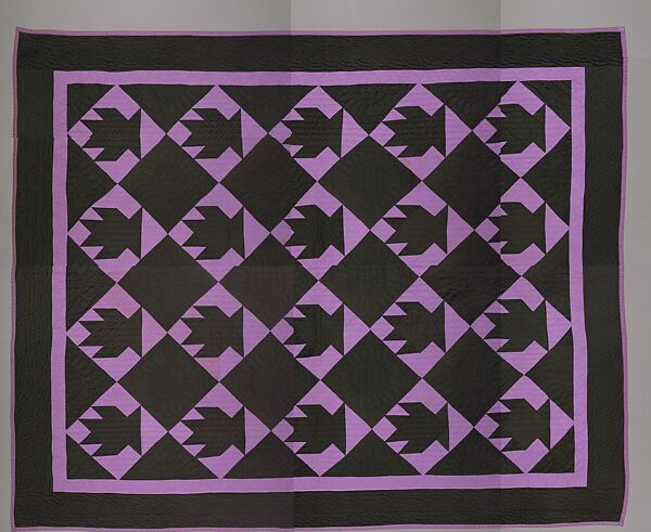 Quilt, Baskets pattern, Cotton, American