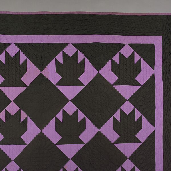 Quilt, Baskets pattern, Cotton, American