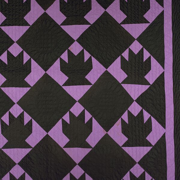 Quilt, Baskets pattern, Cotton, American