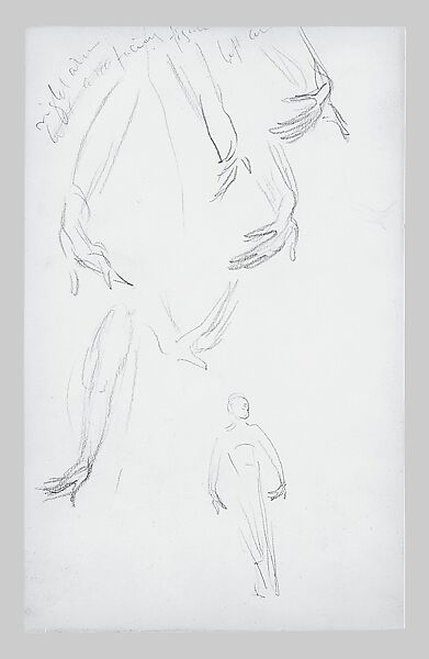 Legs and Costume of a Javanese Dancer (from Sketchbook of Javanese Dancers), John Singer Sargent (American, Florence 1856–1925 London), Graphite on off-white wove paper, American