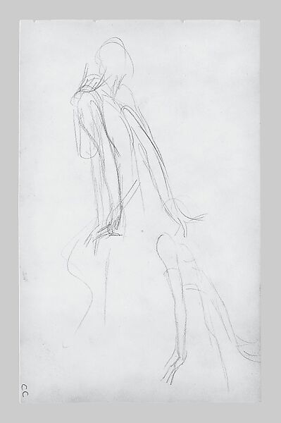 Legs and Costume of a Javanese Dancer (from Sketchbook of Javanese Dancers), John Singer Sargent (American, Florence 1856–1925 London), Graphite on off-white wove paper, American