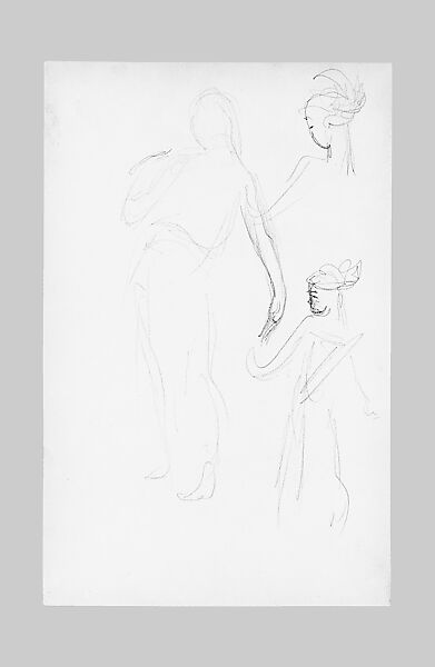 Legs and Costume of a Javanese Dancer (from Sketchbook of Javanese Dancers), John Singer Sargent (American, Florence 1856–1925 London), Graphite on off-white wove paper, American