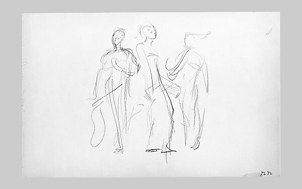 Legs and Costume of a Javanese Dancer (from Sketchbook of Javanese Dancers), John Singer Sargent (American, Florence 1856–1925 London), Graphite on off-white wove paper, American