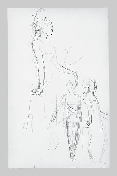 Legs and Costume of a Javanese Dancer (from Sketchbook of Javanese Dancers), John Singer Sargent (American, Florence 1856–1925 London), Graphite on off-white wove paper, American