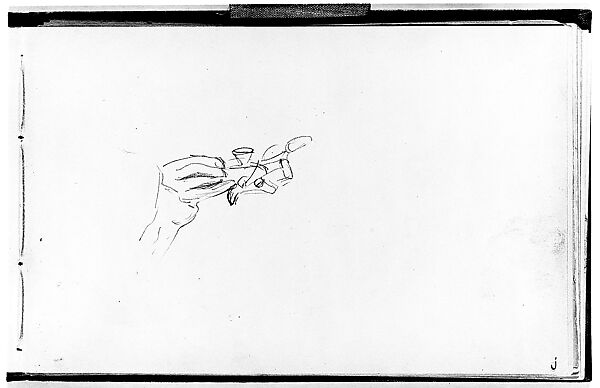 Hand of a Javanese Dancer (from Sketchbook of Javanese Dancers), John Singer Sargent (American, Florence 1856–1925 London), Graphite on off-white wove paper, American 