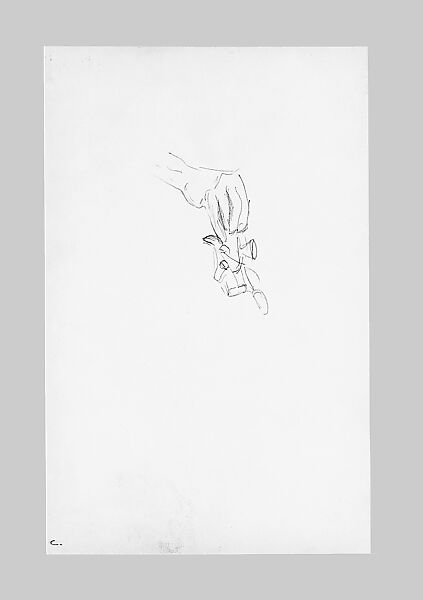 Hand of a Javanese Dancer (from Sketchbook of Javanese Dancers), John Singer Sargent (American, Florence 1856–1925 London), Graphite on off-white wove paper, American