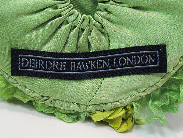 "Cauliflower" headpiece, Deirdre Hawken (British, born Reading, 1945–2025), silk, cotton, synthetic, metal, British