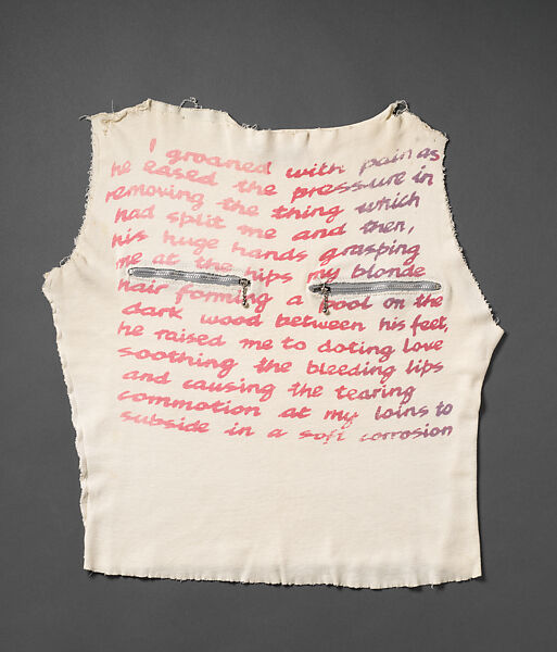 "Rape" T-shirt, Vivienne Westwood (British, 1941–2022), cotton, metal, British 