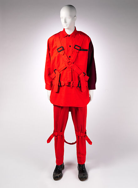Shirt, Vivienne Westwood (British, 1941–2022), (a) cotton, (b) cotton, rubber, metal, British 
