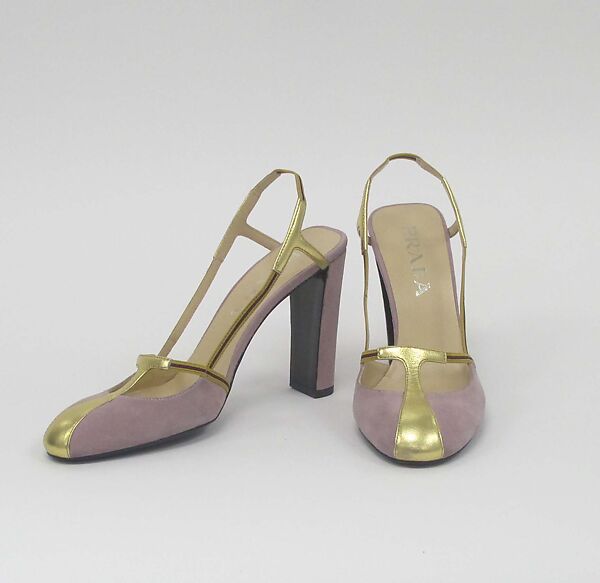 Ensemble, Prada (Italian, founded 1913), (a) cashmere, mother-of-pearl, (b) silk, synthetic, (c, d) leather, Italian