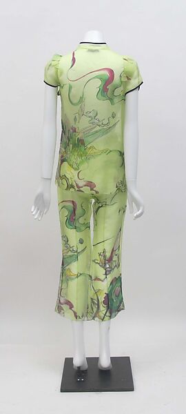Ensemble, Prada (Italian, founded 1913), (a) silk, metal, (b) silk, mother-of-pearl, synthetic, (c, d) leather, synthetic, Italian