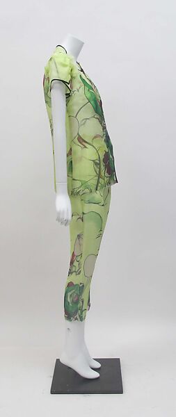 Ensemble, Prada (Italian, founded 1913), (a) silk, metal, (b) silk, mother-of-pearl, synthetic, (c, d) leather, synthetic, Italian