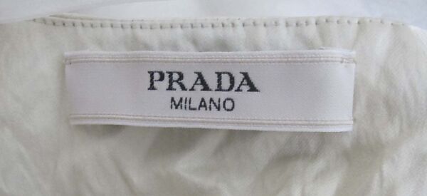 Ensemble, Prada (Italian, founded 1913), (a) cotton, metal, (b) cotton,  mother-of-pearl, metal, (c, d) cotton, metal, (e) cotton, metal, (f) cotton, mother-of-pearl, (g, h) cotton, (i, j) snakeskin, leather, Italian
