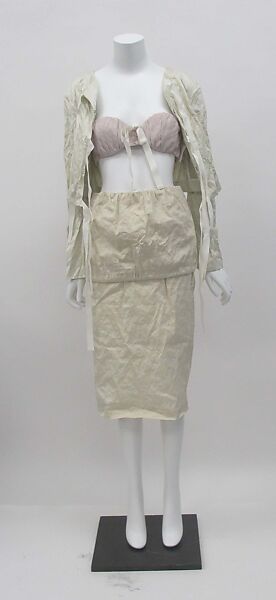 Ensemble, Prada (Italian, founded 1913), (a) cotton, metal, (b) cotton,  mother-of-pearl, metal, (c, d) cotton, metal, (e) cotton, metal, (f) cotton, mother-of-pearl, (g, h) cotton, (i, j) snakeskin, leather, Italian