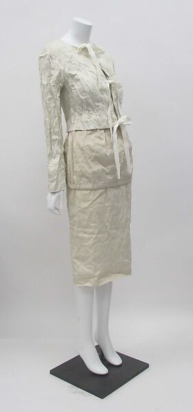 Ensemble, Prada (Italian, founded 1913), (a) cotton, metal, (b) cotton,  mother-of-pearl, metal, (c, d) cotton, metal, (e) cotton, metal, (f) cotton, mother-of-pearl, (g, h) cotton, (i, j) snakeskin, leather, Italian