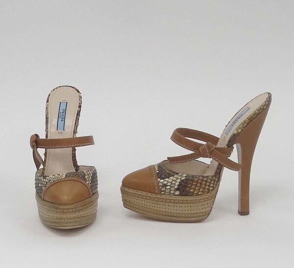 Ensemble, Prada (Italian, founded 1913), (a) cotton, metal, (b) cotton,  mother-of-pearl, metal, (c, d) cotton, metal, (e) cotton, metal, (f) cotton, mother-of-pearl, (g, h) cotton, (i, j) snakeskin, leather, Italian