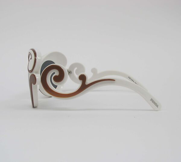 Ensemble, Prada (Italian, founded 1913), (a) plastic, metal, (b) cotton, silk, metal, (c, d) leather, plastic (foam), hemp, Italian