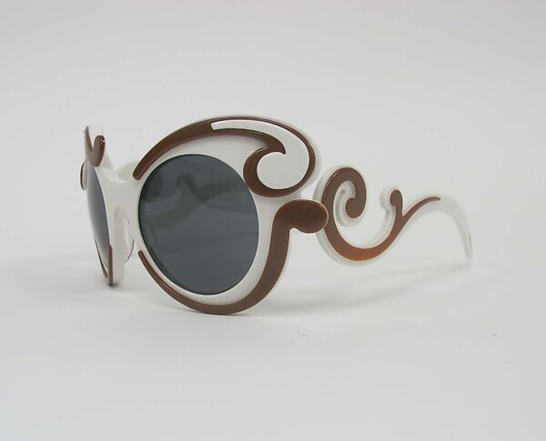 Ensemble, Prada (Italian, founded 1913), (a) plastic, metal, (b) cotton, silk, metal, (c, d) leather, plastic (foam), hemp, Italian