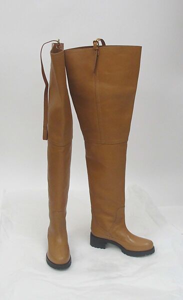 Ensemble, Prada (Italian, founded 1913), (a) wool, synthetic, (b) wool, silk, cotton, metal, (c) leather, metal, (d, e) leather, (f, g) leather, synthetic, metal, (h) leather, silk, metal, (i) leather, metal, Italian