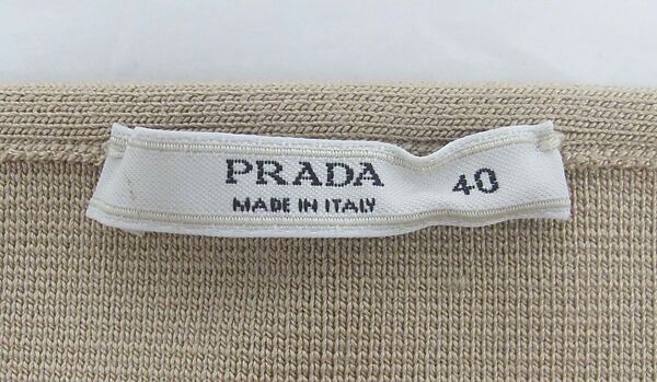 Ensemble, Prada (Italian, founded 1913), (a) synthetic, silk, metal, (b) silk, (c, d) silk, mother-of-pearl, (e, f) leather, synthetic, (g, h) synthetic, (i) synthetic, leather, metal, (j) synthetic, cotton, metal, Italian