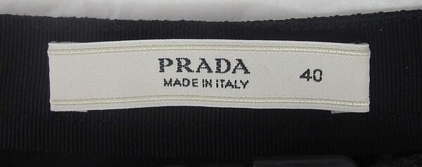Ensemble, Prada (Italian, founded 1913), (a) synthetic, silk, metal, (b) silk, (c, d) silk, mother-of-pearl, (e, f) leather, synthetic, (g, h) synthetic, (i) synthetic, leather, metal, (j) synthetic, cotton, metal, Italian