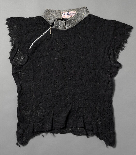 Sweater, Vivienne Westwood (British, 1941–2022), wool, leather, metal, British 