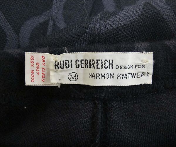 Ensemble, Rudi Gernreich (American (born Austria), Vienna 1922–1985 Los Angeles, California), wool, synthetic, metal, American
