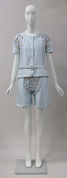 Ensemble, André Courrèges (French, Pau 1923–2016 Neuilly-sur-Seine), silk, cotton, metal, French 