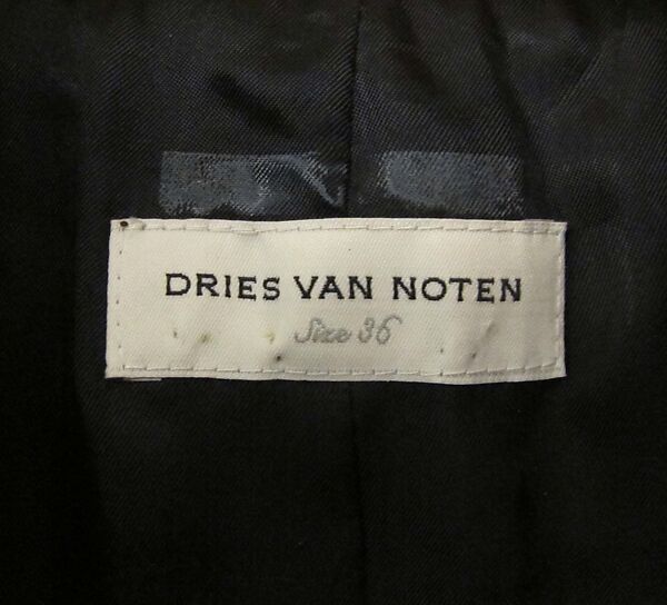 Ensemble, Dries Van Noten (Belgian, born 1958), (a) fox fur, silk; (b) wool, silk, synthetic; (c) silk, mother-of-pearl; (d) wool, silk, synthetic, metal; (e, f) leather, cotton, synthetic; (g, h) mother-of-pearl, metal, Belgian