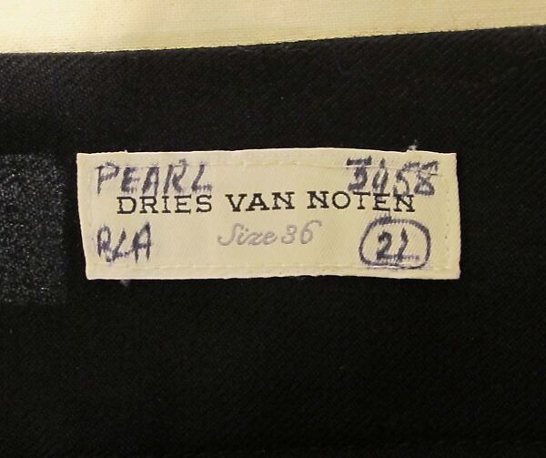 Ensemble, Dries Van Noten (Belgian, born 1958), (a) fox fur, silk; (b) wool, silk, synthetic; (c) silk, mother-of-pearl; (d) wool, silk, synthetic, metal; (e, f) leather, cotton, synthetic; (g, h) mother-of-pearl, metal, Belgian