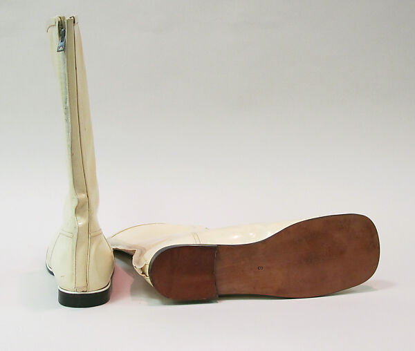 Boots, André Courrèges (French, Pau 1923–2016 Neuilly-sur-Seine), leather, plastic (polyurethane), French