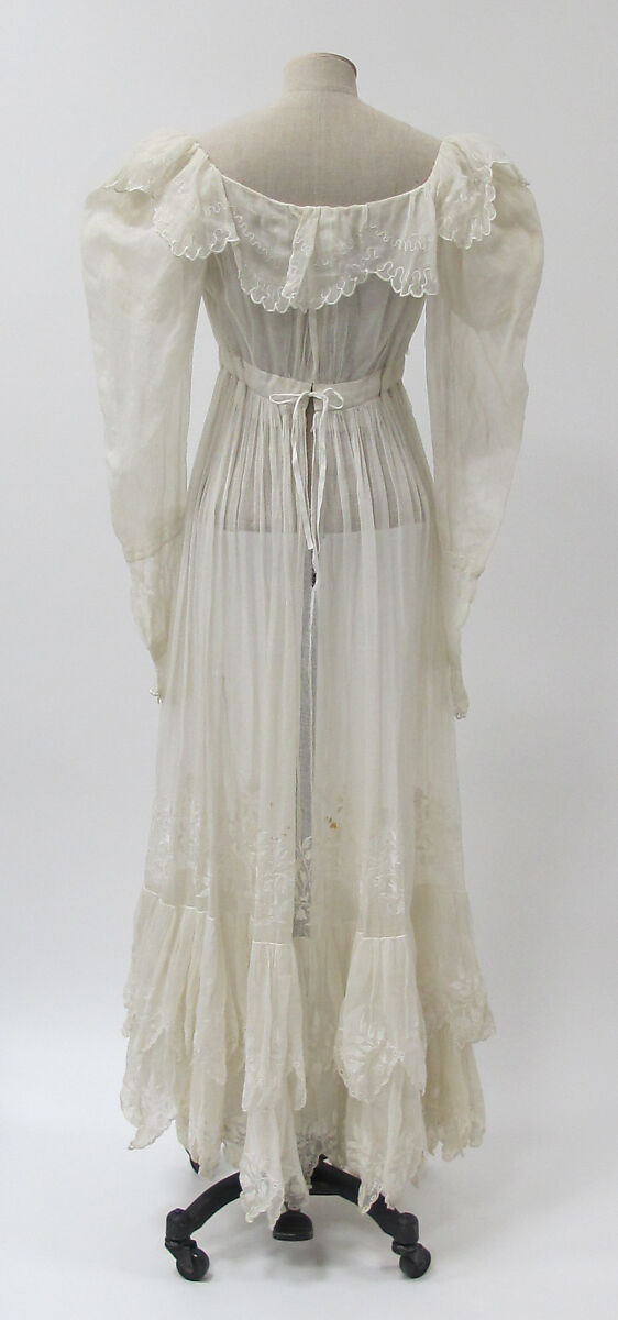 Dress, cotton, probably British