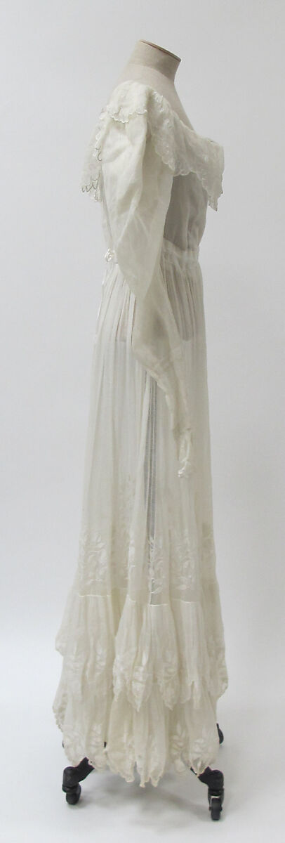 Dress, cotton, probably British