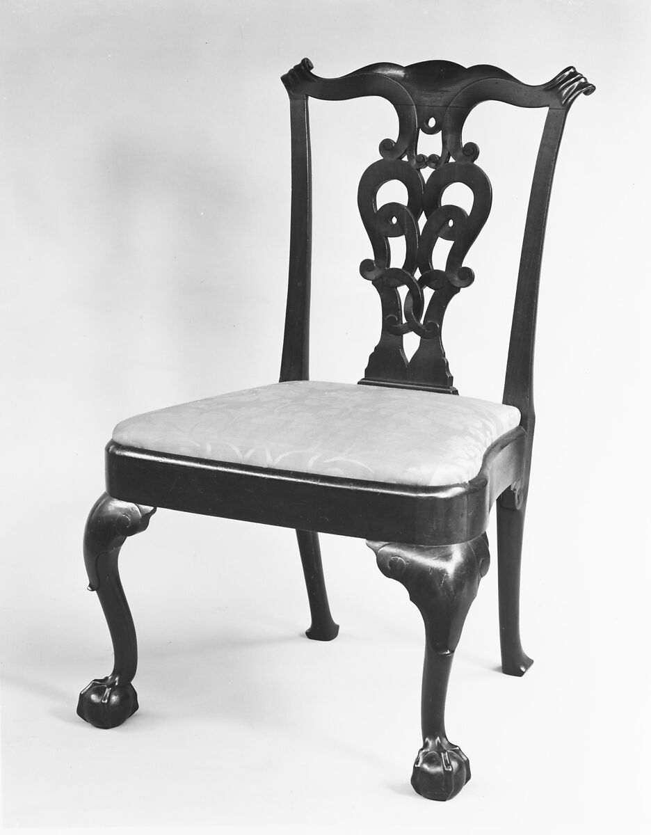 Side Chair, Walnut, white oak, white pine, American