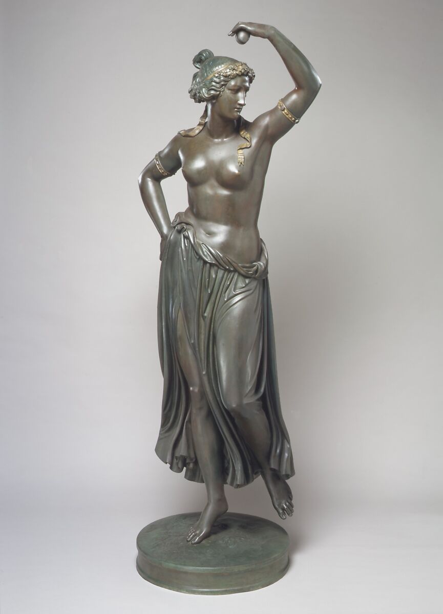 Dancing Girl, Ludwig Michael von Schwanthaler (German, Munich 1802–1848 Munich), Bronze, German, Munich 