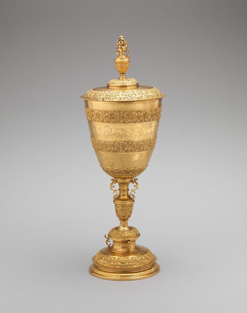 Cup with cover, Franchi and Son, Electroformed copper, gilt, British, London, after British, London original 