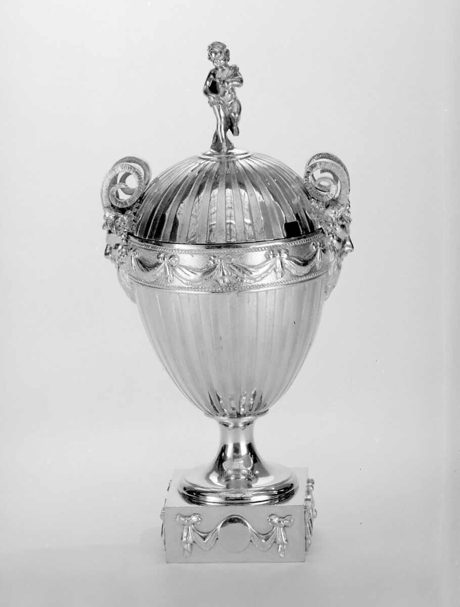 Vase with cover, Franchi and Son, Silver on base metal, British, London, after British original 
