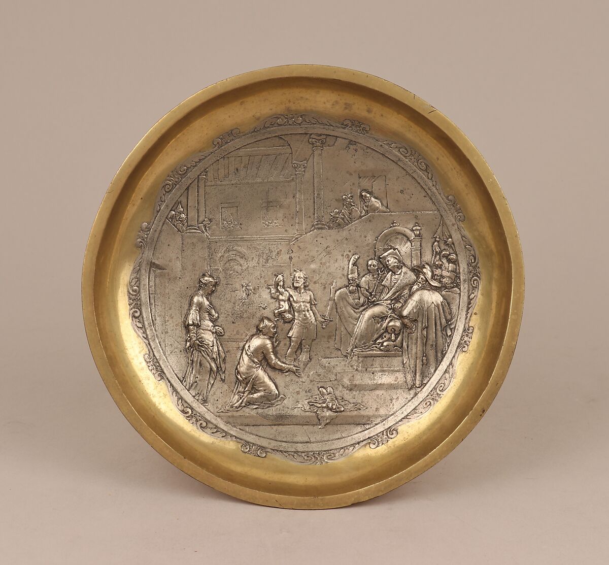 Tazza, Franchi and Son, Silver, parcel-gilt, on base metal, British, London, after German original