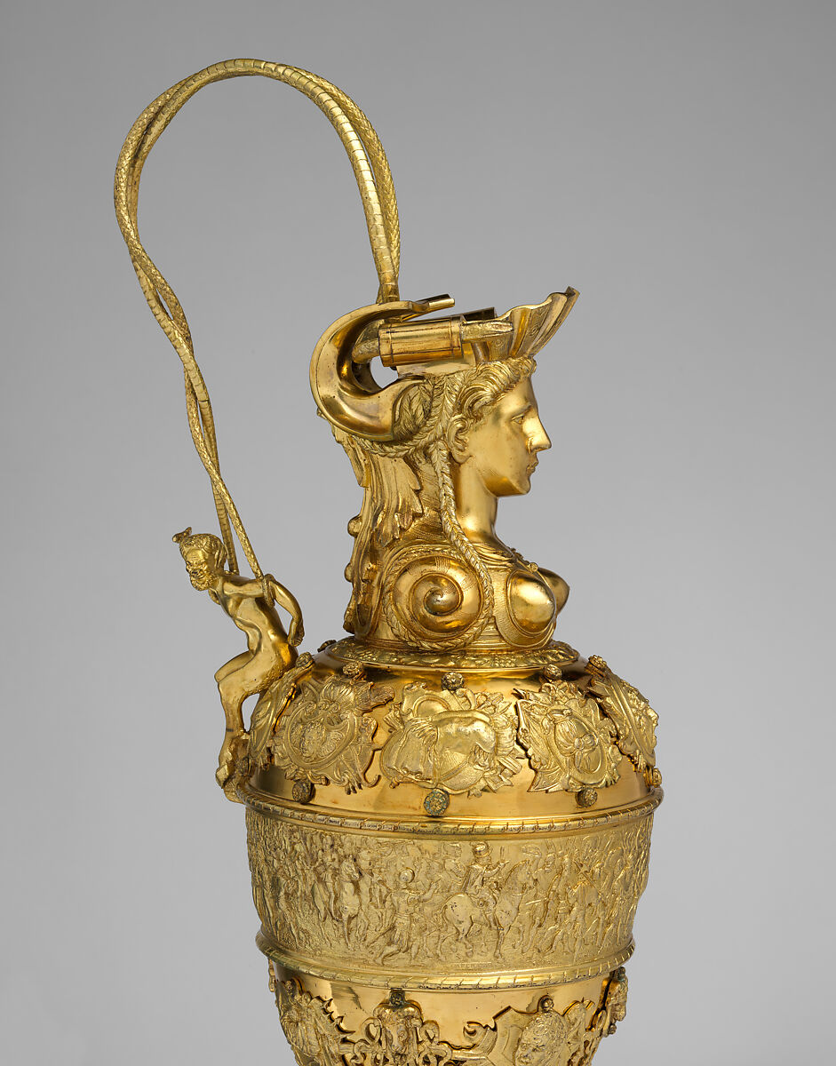 Ewer, Franchi and Son, Electroformed copper, silver plated and gilt, British, London, after Flemish, Antwerp original